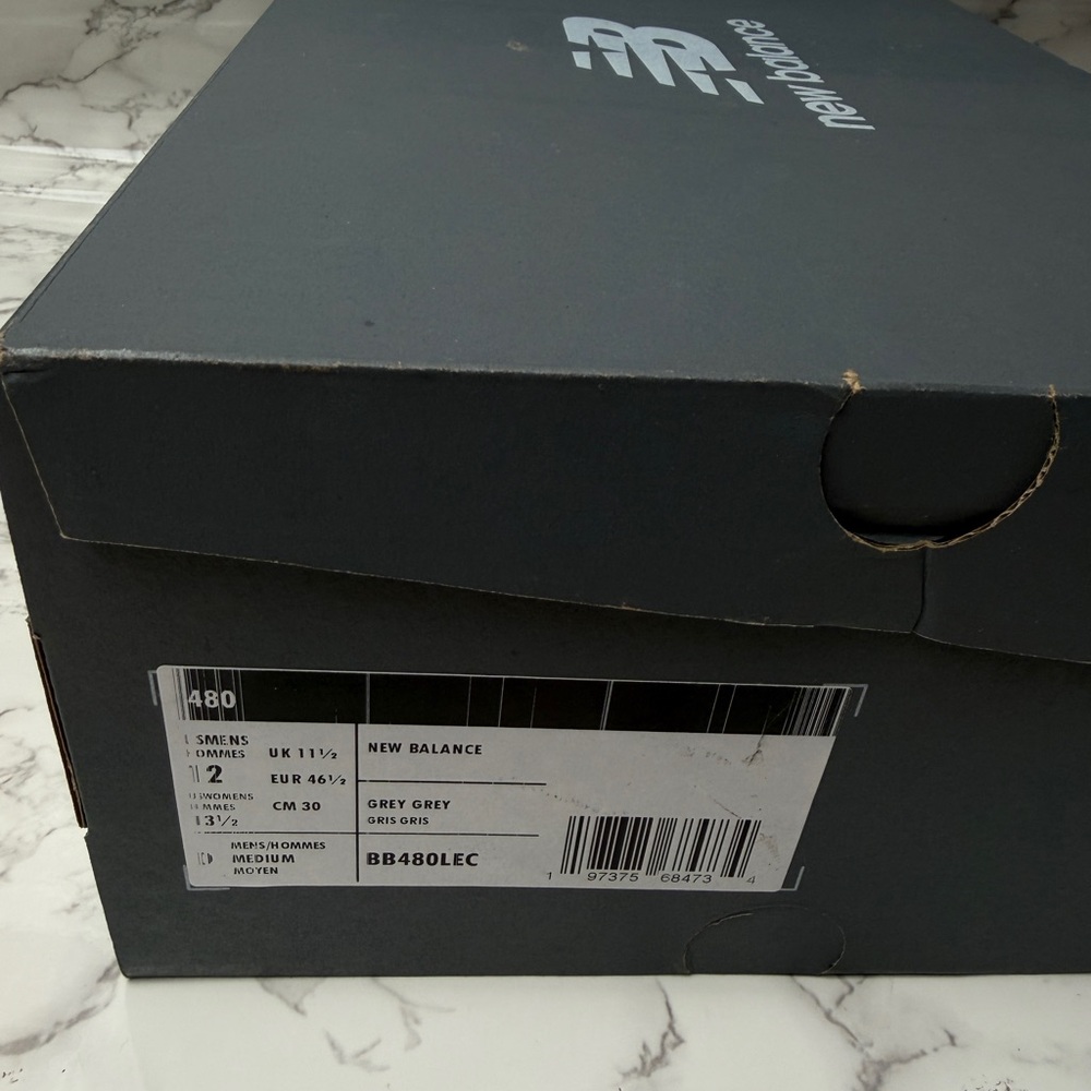 Unisex New Balance 480 Grey Grey BB480LEC Men's US Size 12 / Women's 13,5 - Picture 9 of 11